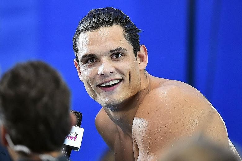 France's Florent Manaudou reportedly hurt his wrist while lifting weights in Marseille.