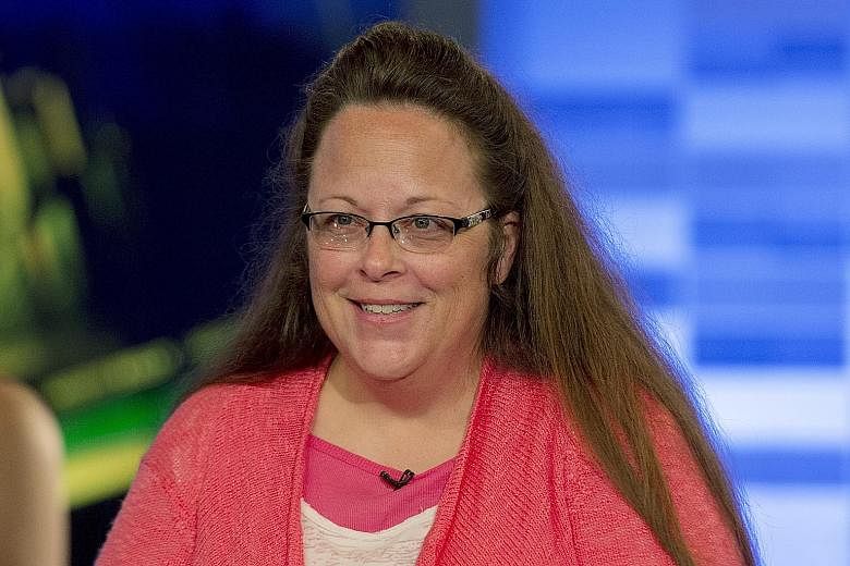 Ms Kim Davis was jailed for six days for refusing to issue licences for gay marriages.
