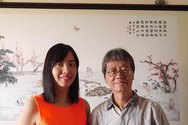 Mr Chin Kee Thou, seen here with his daughter Michelle, enjoys reading Buddhist scriptures and going on meditation retreats. He has been writing to the Forum page since April 2006.