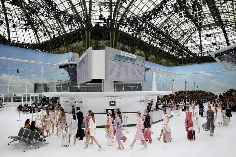 Chanel airlines takes flight at Paris fashion week, Chanel