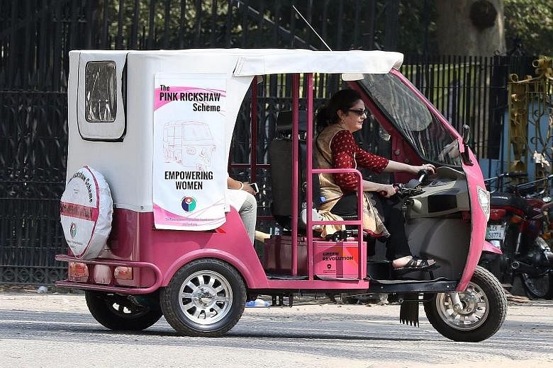 The Pink Rickshaw initiative is an exclusive transport service for women, and it aims to help women escape harassment by male rickshaw drivers.