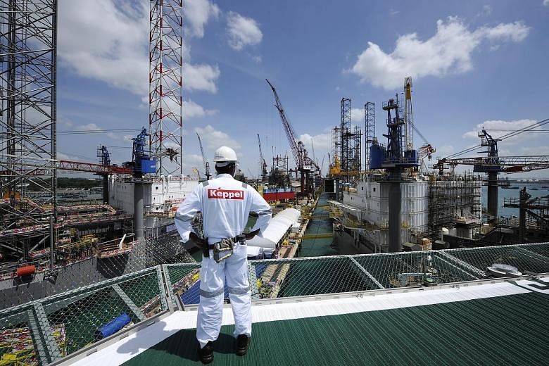 Still-low oil prices could have a knock-on effect on shipyards. New orders for Singapore rig builders are expected to fall from $9 billion a year to between $5 billion and $6 billion as demand for new-build drilling rigs wanes over the next one to tw