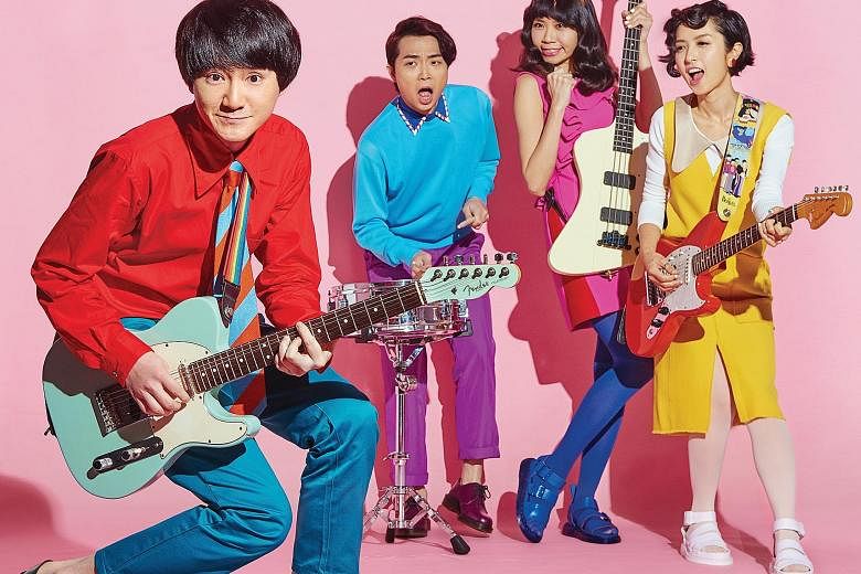 (From left) Hsiao Min, Tu Pi, Twiggy and Mami of Taiwanese band, WonFu.