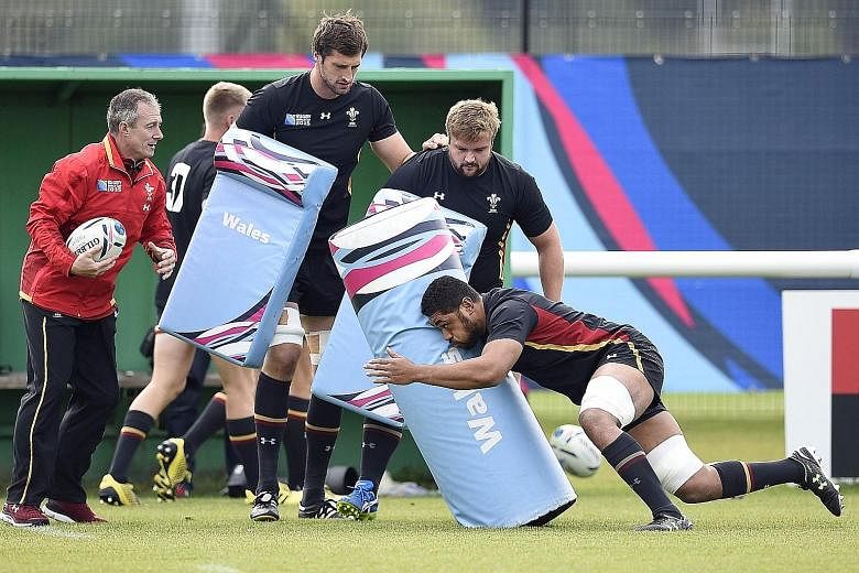 Wales (seen in training) got through the "Pool of Death" and are in no mood to end their World Cup quest in today's quarter-final against South Africa. Four years ago, they made it to the semi-finals.