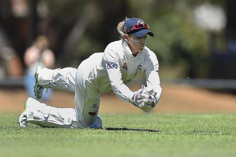 England international wicket-keeper Sarah Taylor, 26, is the first woman to play men's grade cricket in Australia.