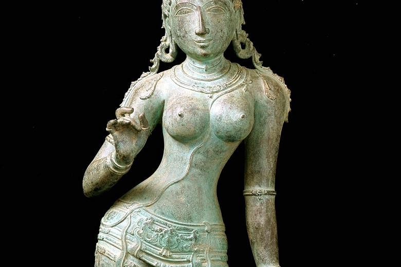 This 11th-century bronze sculpture depicting Hindu goddess Uma Parameshvari will be returned at the request of the Indian government. The ACM said it had bought the sculpture from disgraced New York art dealer Subhash Kapoor's now-defunct gallery Art