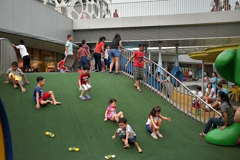 Revenue for VivoCity (left) was $2 million higher in the second quarter compared with a year ago, owing in part to higher rental income for new and replacement leases, such as from its new space at Basement 1.