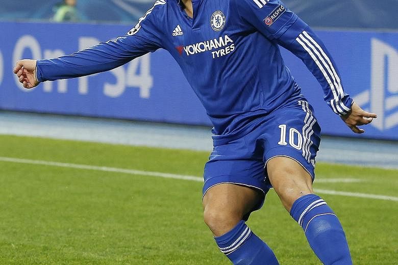 Eden Hazard playing against Dynamo Kiev in their 0-0 Champions League draw on Tuesday, when he returned to the starting line-up after being benched for a drop in form and a lack of defensive work.