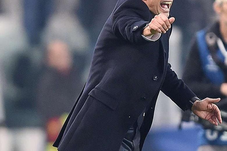A frustrated Massimiliano Allegri during the 0-0 draw. 