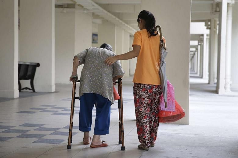 Social welfare is never just about transactions or the size of grants. For many senior citizens, even those with maids to look after them (left), social isolation and loneliness are problems they face as their family members may be busy with work and othe