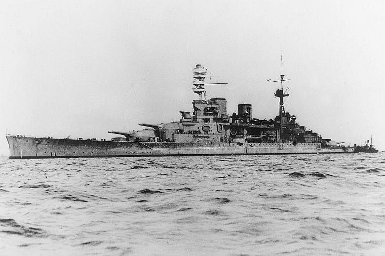 British battleships HMS Repulse (above) and HMS Prince of Wales are among the ships sunk during World War II near Pulau Tioman being illegally scavenged for scrap metal by boats from outside Malaysia.