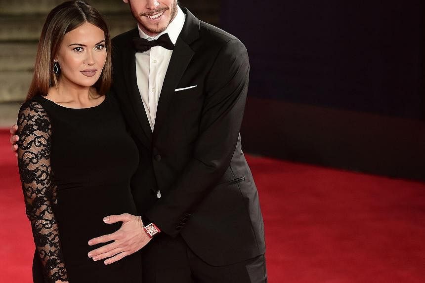 Other stars on the red carpet included Welsh footballer Gareth Bale and his wife Emma Rhys-Jones (both above).