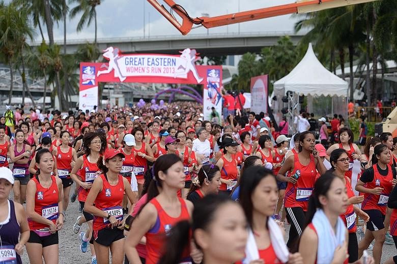 Sunday's Great Eastern Women's Run will be cancelled if the three-hour PSI exceeds 100. Organisers will provide two updates to participants - at 8.30pm on Saturday and 2.30am on race day.