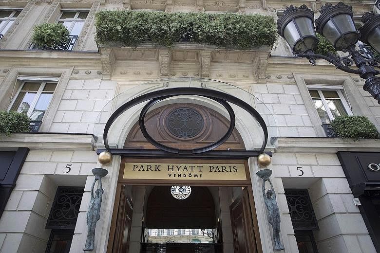The Park Hyatt Paris-Vendome in France. Both Hyatt and Starwood have been hampered by several consecutive quarters of declining sales. A combination could help them better compete with their larger peers Marriott International and Hilton Worldwide.