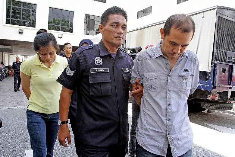 Chin Chui Ling (left) and Soh Chew Tong being taken to the Penang High Court in 2013. Yesterday, the Court of Appeal found them guilty of murder over the death of their Cambodian helper.