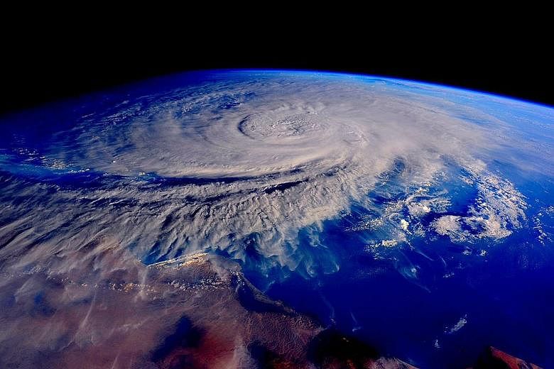A view of tropical cyclone Chapala in the Arabian Sea, seen from the International Space Station last Saturday.