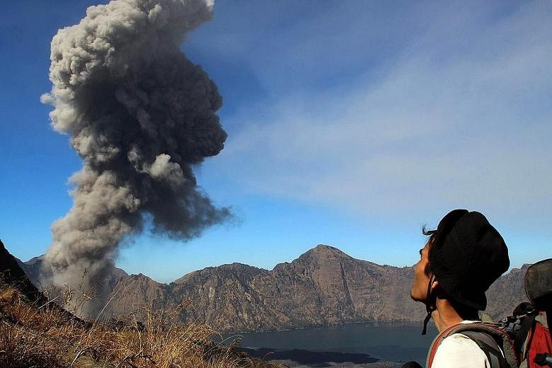 Flights to and from Bali, including several involving Singapore, were cancelled yesterday due to a new volcanic ash cloud from Mount Rinjani in Lombok, Indonesia's second-highest volcano that is active. The ash forced the Indonesian authorities to is