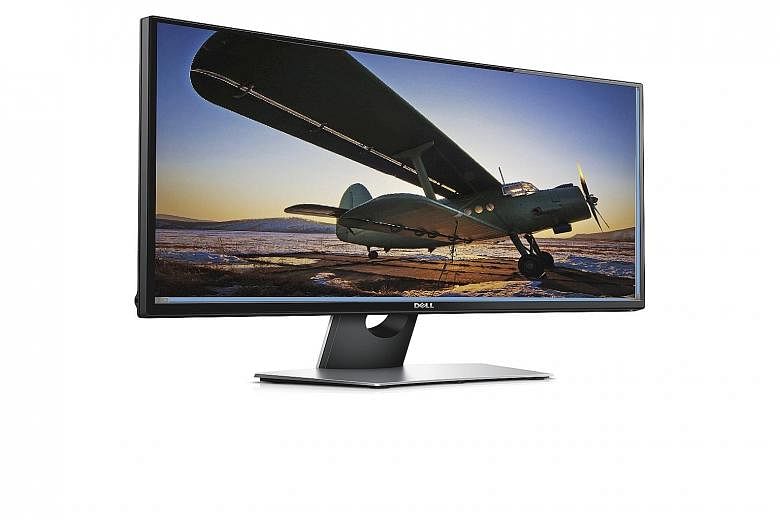 The Dell SE2716H 27-inch curved monitor uses a vertical alignment screen that has decent colour accuracy for good, but not great, picture quality. PHOTO: DELL