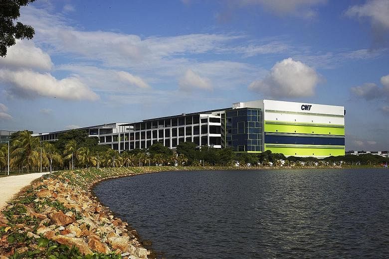 The CWT Commodity Hub in Penjuru Road is one of six logistics properties in Singapore in Cache's portfolio. The gross proceeds of $100 million raised will be used to fund potential acquisitions in Australia and repay debt, said the trust manager.