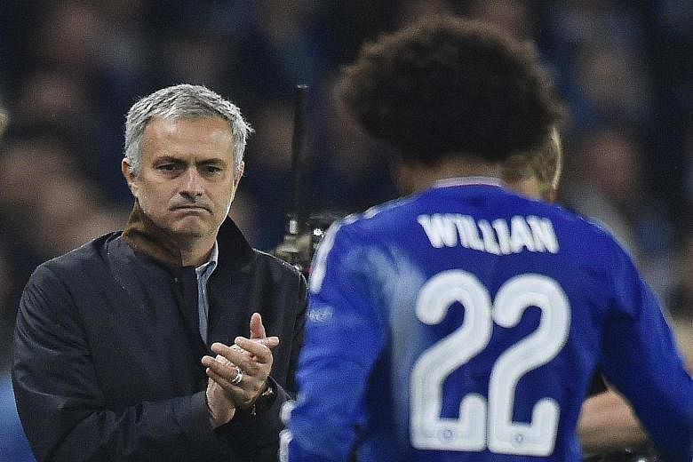 Willian's winning goal, seven minutes from time, was greeted by fans' chants of support for manager Jose Mourinho, which he acknowledged.