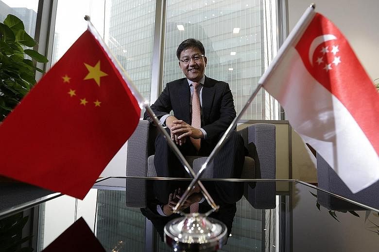 Industrial and Commercial Bank of China Singapore general manager Zhang Weiwu says Singapore serves as a base for Chinese companies to expand into South-east Asia, given its many competitive advantages.