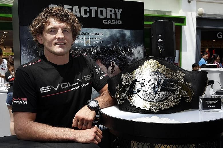 Ben Askren is the ONE Championship welterweight world champion with a 14-0 record. He will face off against Luis Santos on Friday.