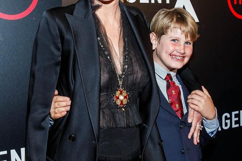 Sharon Stone attended the premiere of her TV series Agent X in West Hollywood last month with her son Laird Vonne Stone.