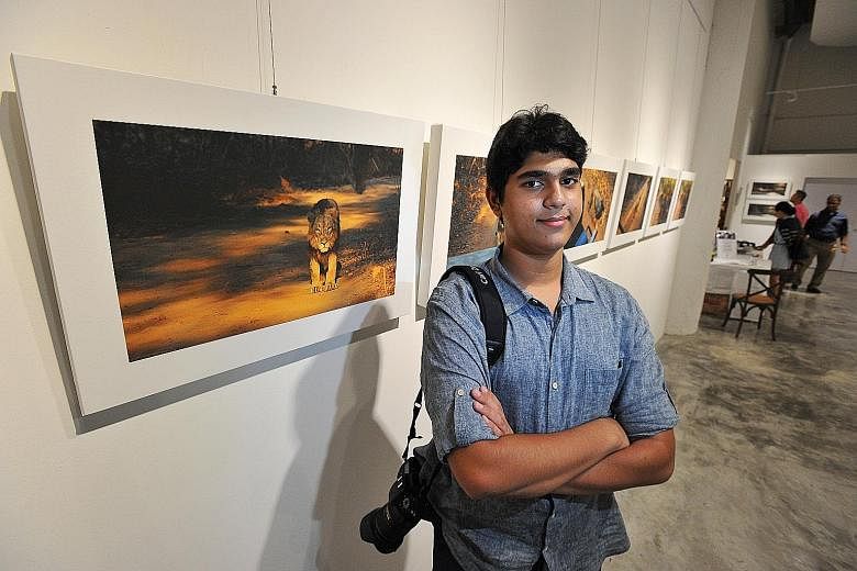Dhruv Anant Wadkar, 16, is holding an exhibition of his work this week.