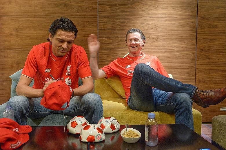 Jari Litmanen (left) and Steve McManaman feel that the current Liverpool team lack creativity. The Reds, 10th in the Premier League, are the lowest-scoring side in the top 10, with just 13 goals from 12 games.