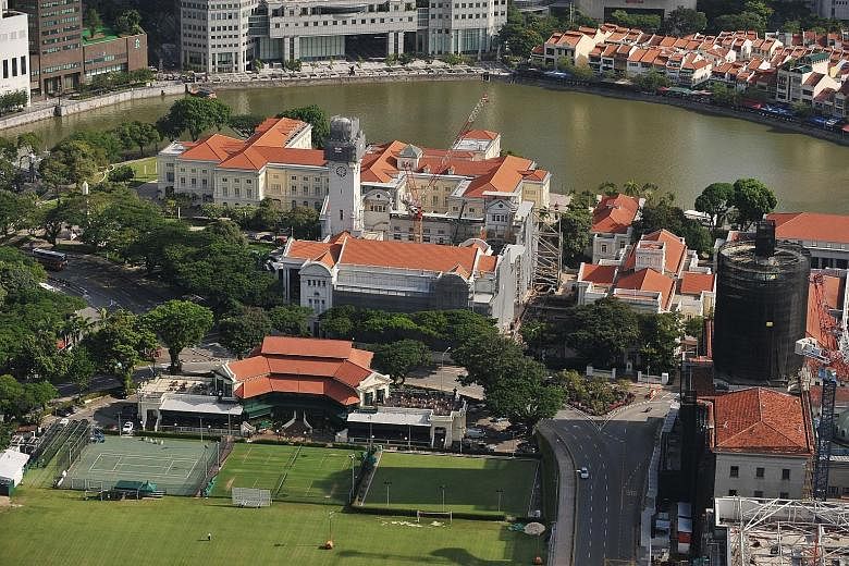 Some members of the Singapore Cricket Club (above) were said to have taken issue with the president and his deputy over a plan to preserve club finances by tightening the sports membership scheme.