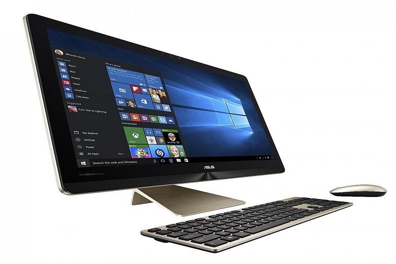 The Asus Zen AiO Pro looks good but plugging in a USB device can be a bother, especially as the display does not swivel.