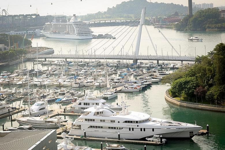Luxury boats and yachts moored at Keppel Bay. Singapore's burgeoning financial markets and superior quality of life are strong pull factors for the world's high-net-worth individuals, says a WealthInsight report.