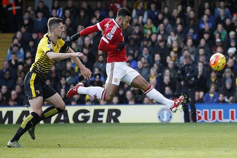 Memphis Depay, who was incisive through the middle and on the left, scored the game's first goal in Manchester United's 2-1 Premier League victory against Watford yesterday.