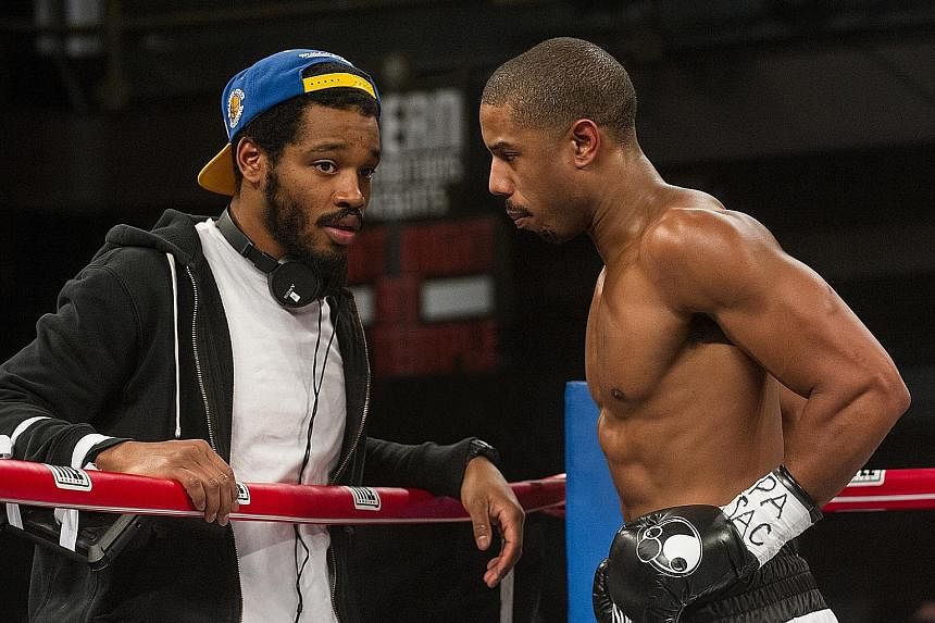 Sylvester Stallone and Michael B. Jordan star in the new Rocky movie, Creed, directed by Ryan Coogler (above).