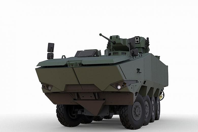 The Terrex is being used by the Singapore Armed Forces to provide foot soldiers with added cover and speed in the battlefield.