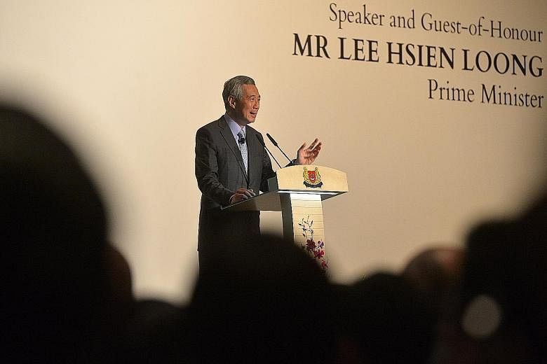 In his speech yesterday, PM Lee said that domestic success - which means having economic prosperity, peace, a well-run state and strong defence - is what underpins successful foreign policy. PM Lee Hsien Loong speaking with veteran diplomats (from ri