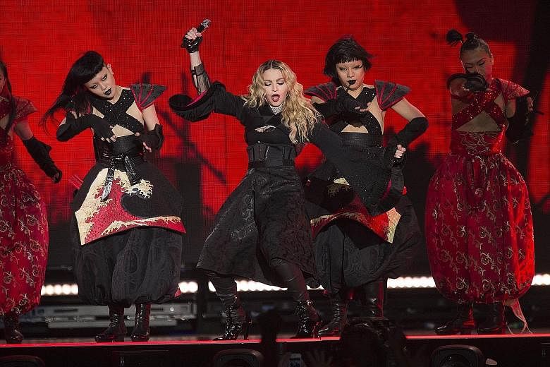 Madonna performing in Denmark earlier this month. If confirmed, the concert in Singapore is expected to be held on Feb 28, with tickets likely to go on sale mid-next month.