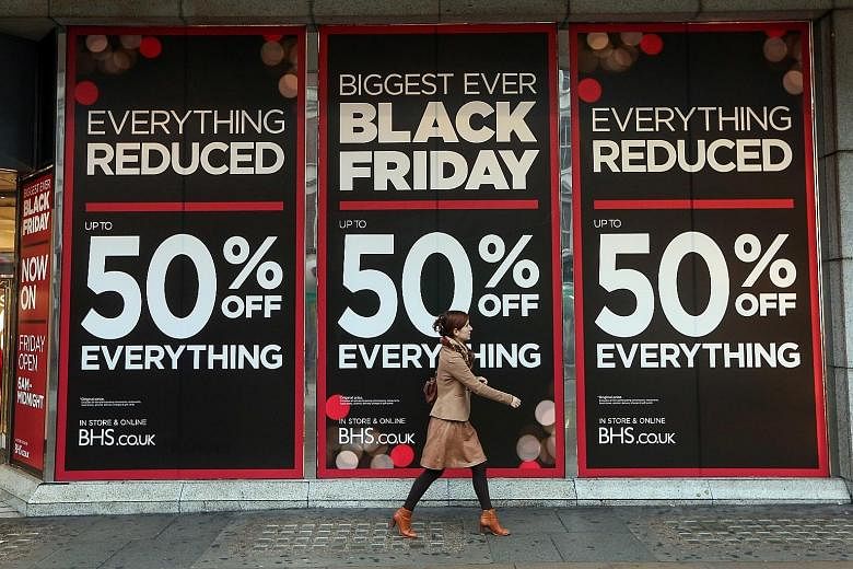 Stores around Britain were serene on Black Friday as consumers shopped from the comfort of their homes and offices.
