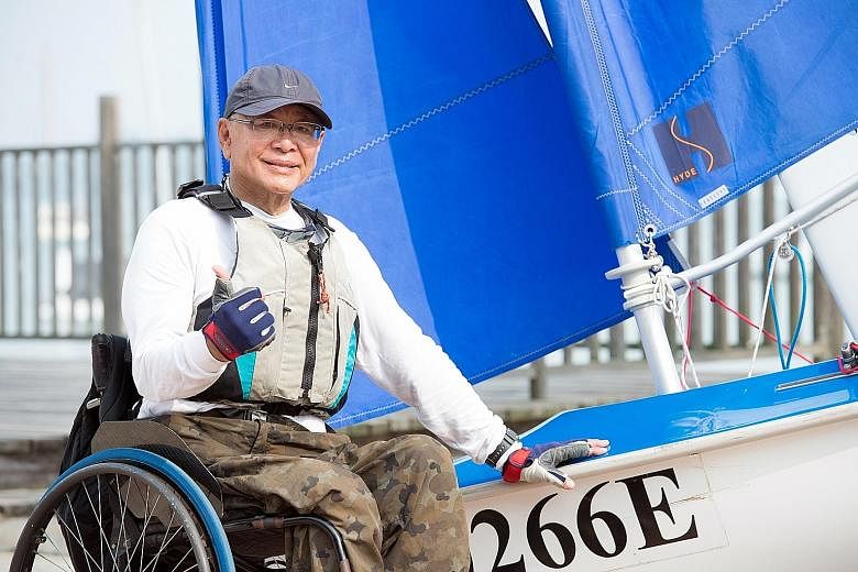 Sailing has given polio victim and cancer survivor Anthony Teo joy and freedom, while letting him push the limits of his disability.