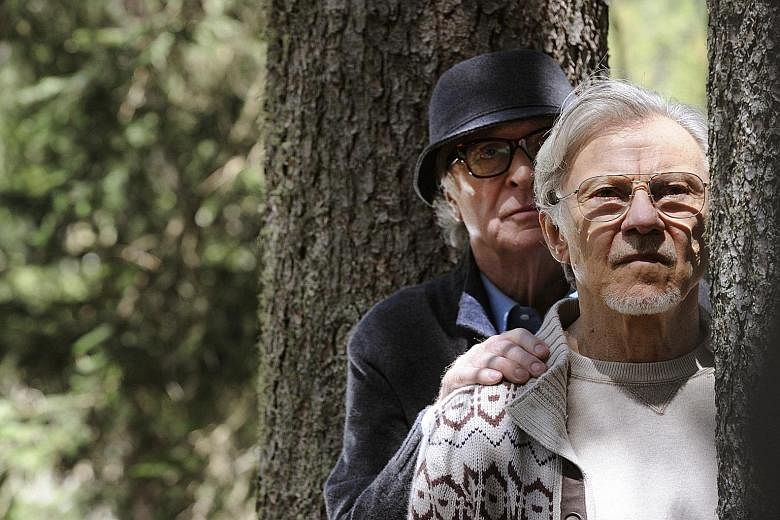 Michael Caine (left) and Harvey Keitel in Youth, about an ageing composer passing time at an Alpine resort and reflecting on his life.