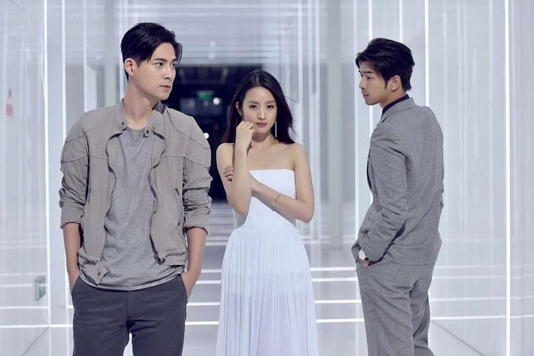 (From far left) Vic Chou, Ariel Lin and Chen Bo-lin form a love triangle in Go Lala Go 2, which has the feel of an idol drama series.