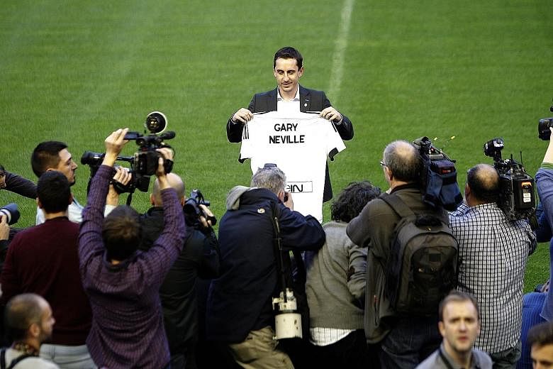 Gary Neville, at his official presentation as Valencia's new coach on Thursday, has taken the reins of a major club in a league where he has neither played nor managed.