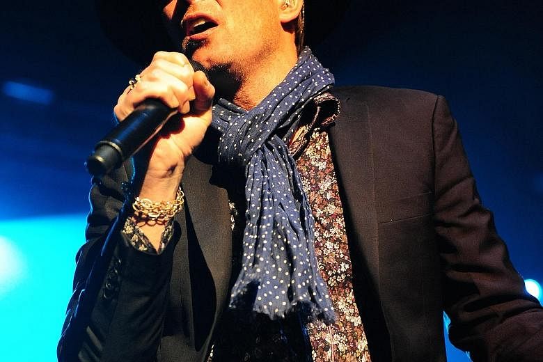 Scott Weiland, lead singer of Stone Temple Pilots, performing at the Singapore Indoor Stadium on March 11, 2011.