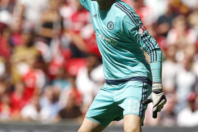 Thibaut Courtois (above) has been sidelined since August with a knee injury. While replacement Asmir Begovic has been praised by Jose Mourinho, the manager is likely to field his No.1 in a bid to salvage their season.