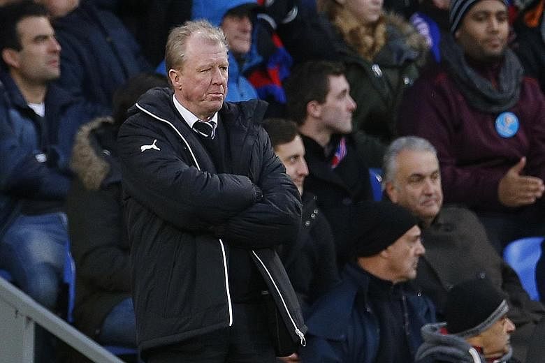 Steve McClaren watching his team take on Crystal Palace last weekend. The Newcastle United manager faces a stiff test against Liverpool tomorrow.
