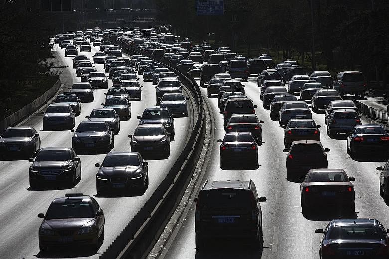 About 5.6 million vehicles vie for space on Beijing's roads, leading to massive traffic jams. Vehicle emissions account for 31 per cent of the city's smog.