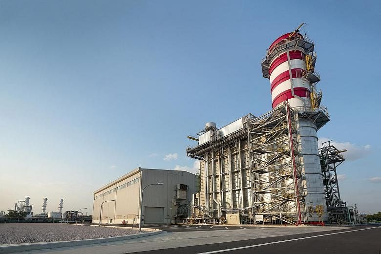 The Myanmar plant - similar to this one (above) in Singapore - will deliver 225 megawatts of capacity, enough to power more than 400,000 four-room flats for a year.