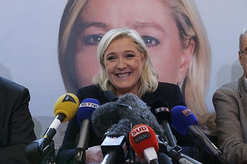 Ms Marion Marechal-Le Pen (left) raised a storm in Toulon when she said Muslims could only be French "if they follow customs and a lifestyle that has been shaped by Greek and Roman influence and 16 centuries of Christianity". National Front leader Ma