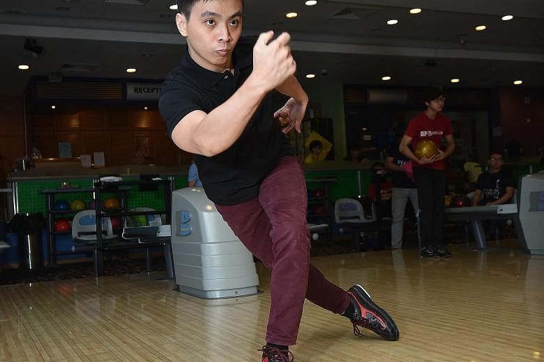 Other than bowling, Mr Tay Ngiap Siang usually swims every weekend to keep himself fit. The time in the pool also helps him to strengthen the shoulder muscles that are vital in bowling.