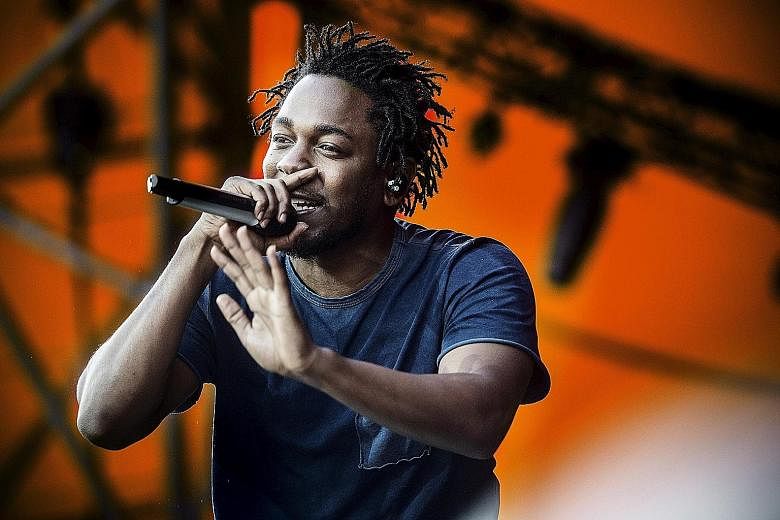 Kendrick Lamar (above) is one of the top three contenders along with Taylor Swift and The Weeknd.